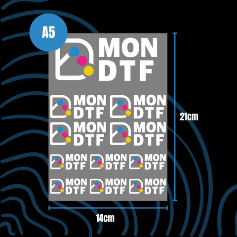 Transfert DTF A5 (14×21 cm) – Planche transfert textile personnalisée