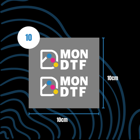 Transfert DTF format Cœur (10×10 cm) – Petite planche personnalisée textile pas cher